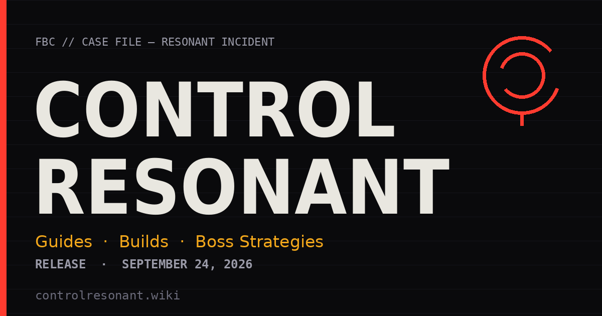 Is There a Control Resonant Demo, Beta or Playtest? | Control Resonant